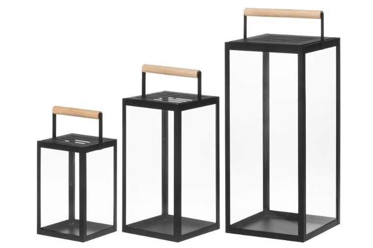 4living, zestaw metalowych lampionów, Jupiter, 3 szt.