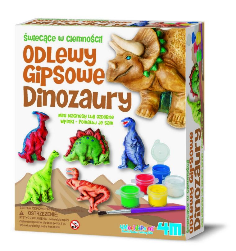 4M, odlewy gipsowe - dinozaury, zestaw kreatywny