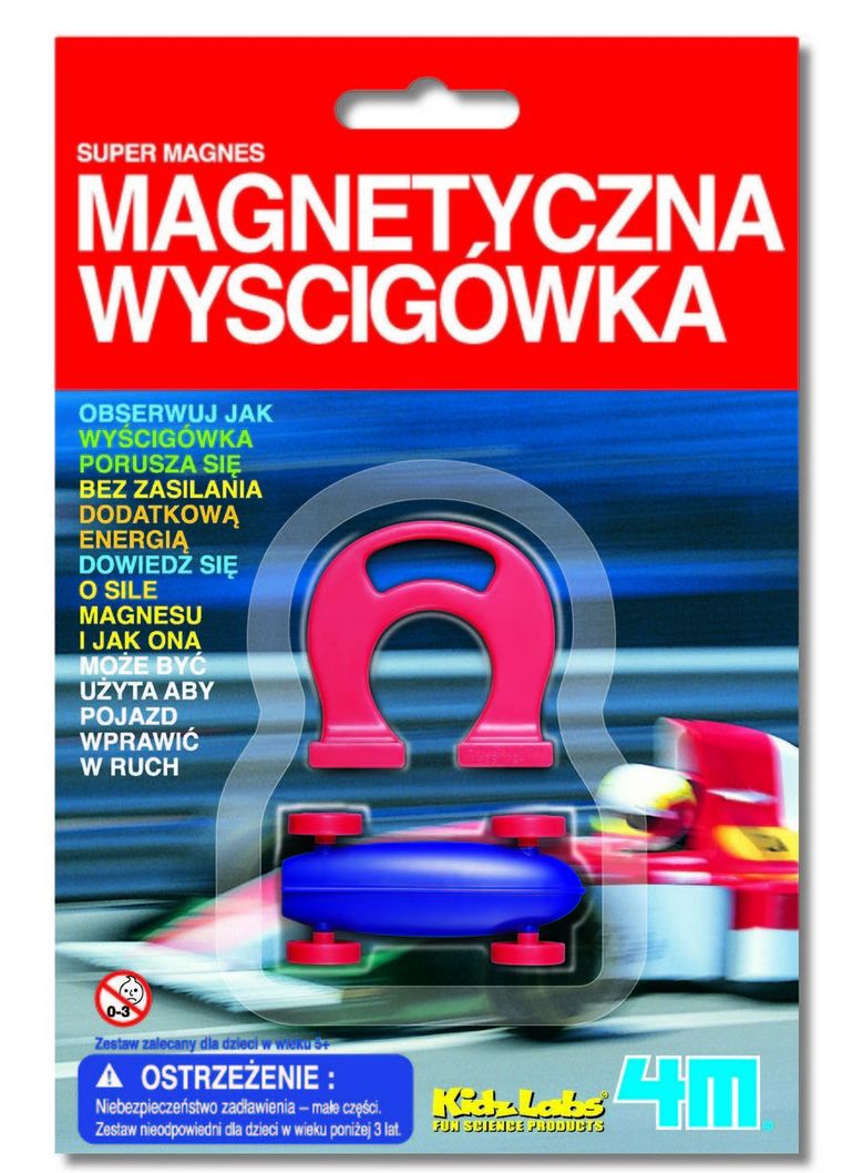 4M, zestaw kreatywny, magnetyczna wyścigówka