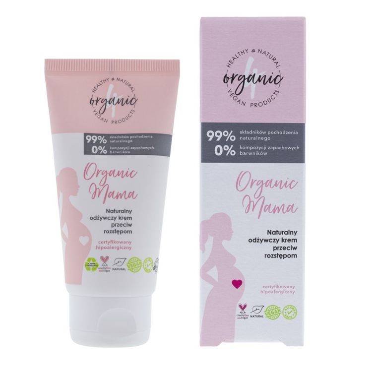 4organic, Organic Mama, naturalny krem odżywczy przeciw rozstępom, 50 ml