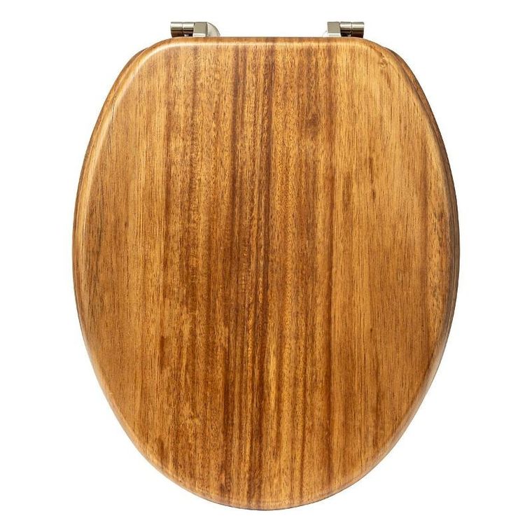 5five Simply Smart, Acacia, drewniana deska sedesowa, 46,5-37,3-6,4 cm