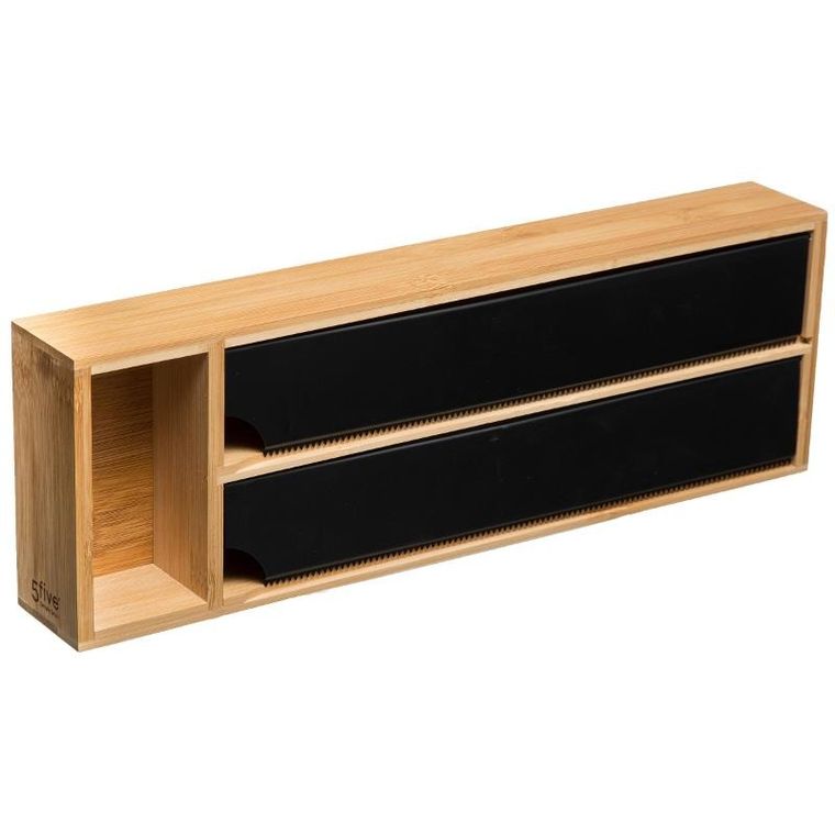 5five Simply Smart, Black Bambou, organizer kuchenny na folię i papier do pieczenia