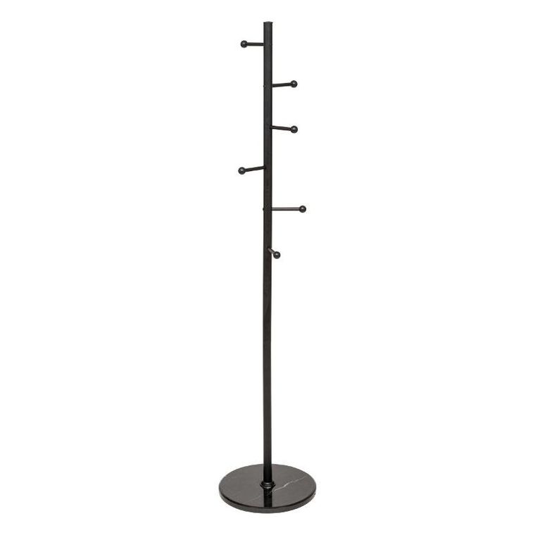5five Simply Smart, Blackmarble, wieszak na płaszcze z 6 metalowymi uchwytami, 173 cm