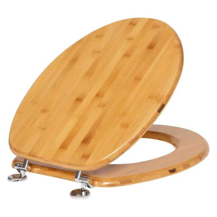 5five Simply Smart, drewniana deska sedesowa, 100% bambus, cynkowe zawiasy