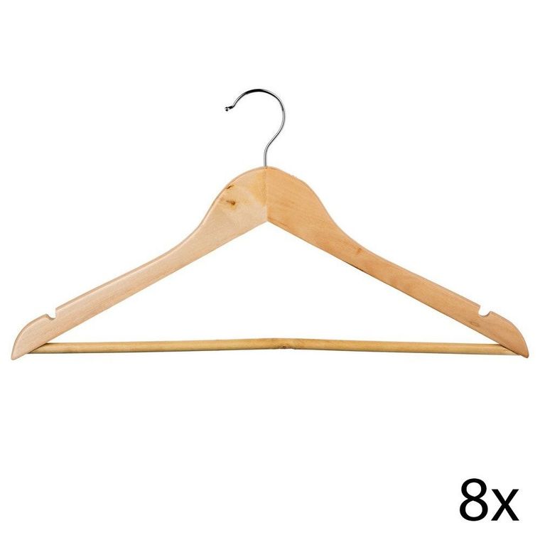 5five Simply Smart, drewniane wieszaki, Zeller, 8 szt.