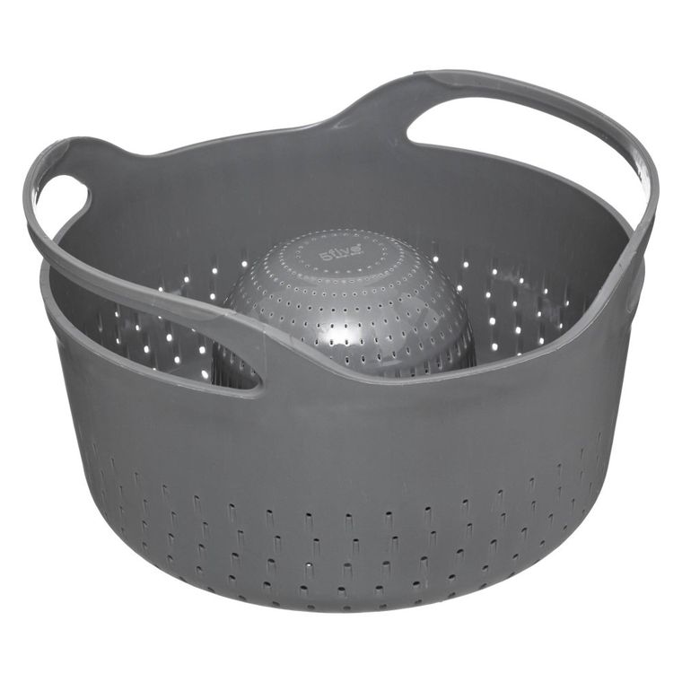 5Five Simply Smart, durszlak 2w1, tworzywo sztuczne, szary