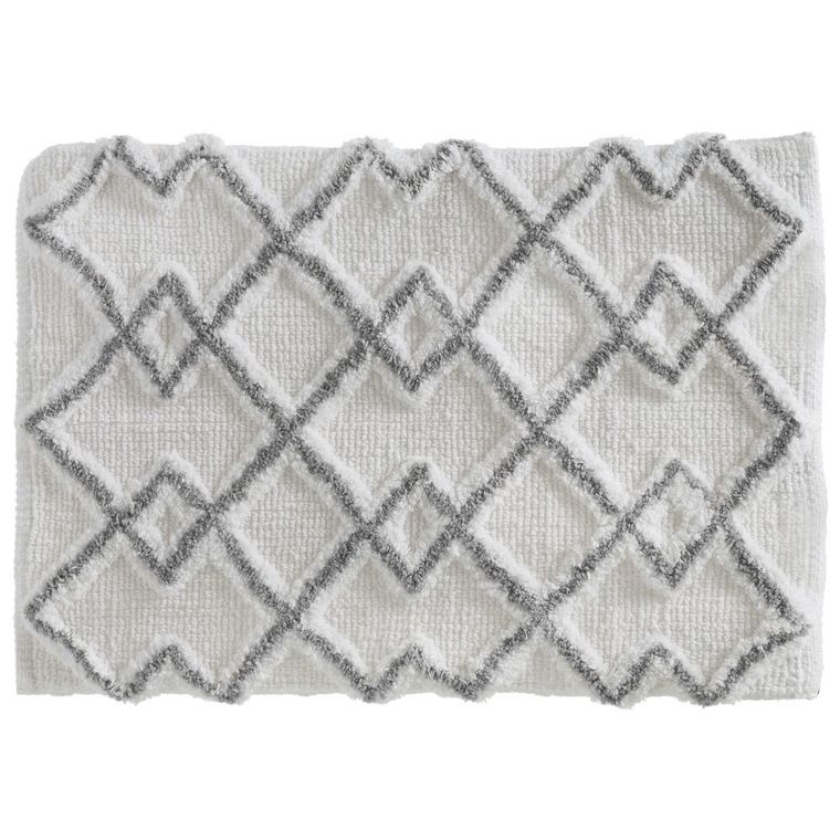 5five Simply Smart, dywanik łazienkowy, Ethnic, 50-75 cm, szary wzór