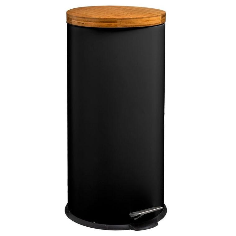 5five Simply Smart, kosz na śmieci, Natureo, 30 L, metalowy, czarny