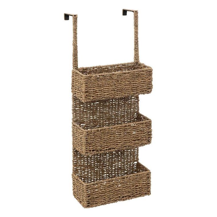 5five Simply Smart, koszyk na drzwi szafki, z trawy morskiej, 28-69 cm