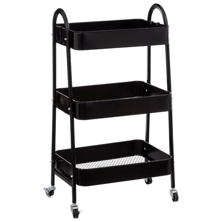 5five Simply Smart, mobilny regał kuchenny, szafka na kółkach z 3 półkami