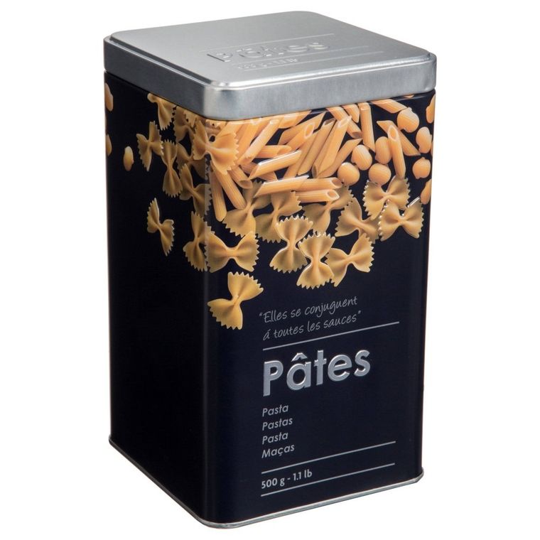 5five Simply Smart, pojemnik na makaron, 500 g, metal, czarny