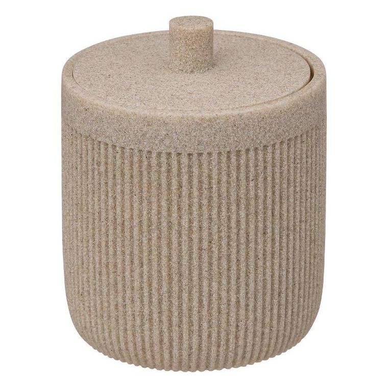 5five Simply Smart, pojemnik na waciki i patyczki, Onyx, łupek, Ø 9.9 cm