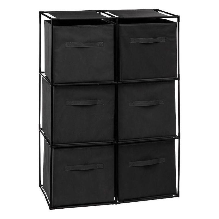 5five Simply Smart, regał z 6 pojemnikami tekstylnymi, wys. 98 cm