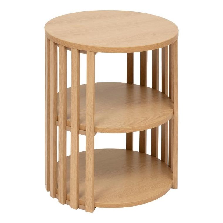 5five Simply Smart, Slat, stolik nocny, lamele, z półką, 48 cm