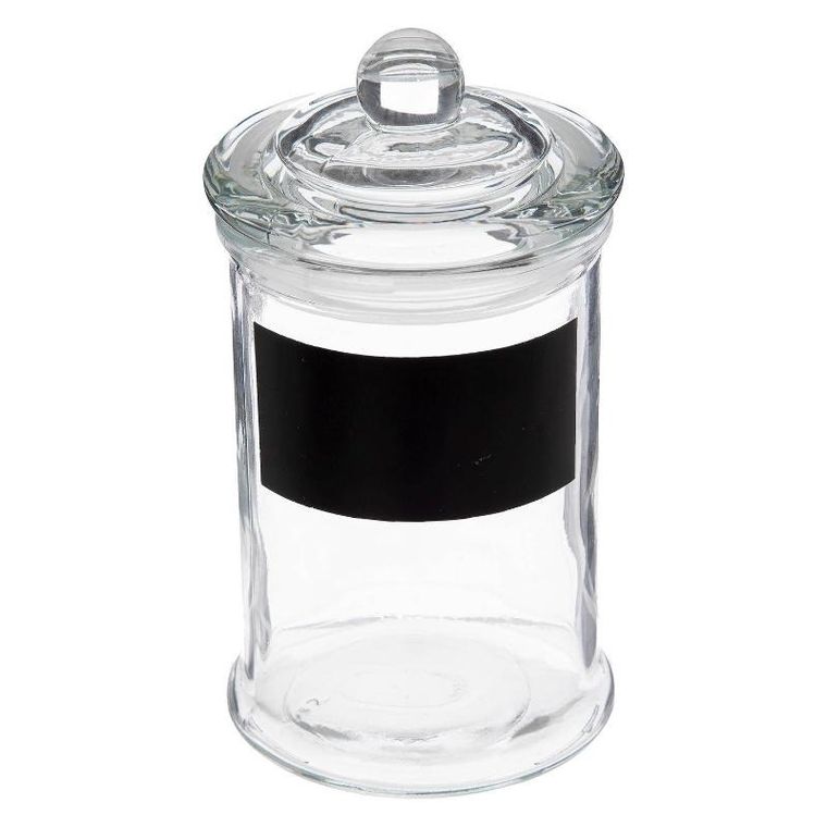 5five Simply Smart, słoik na ciastka z czarną etykietą do zapisania nazwy