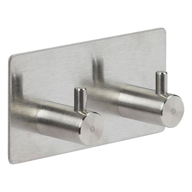 5five simply smart, Stiky, haczyk samoprzylepny + 2 uchwyty, stal nierdzewna, 9-2,8-4,5 cm