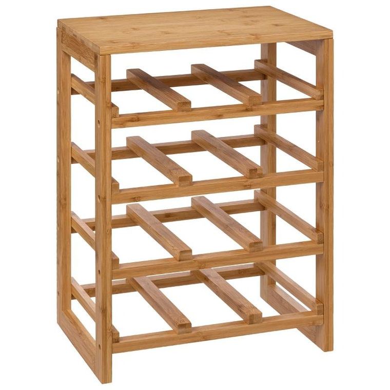 5five Simply Smart, stojak na wino bambusowy, 12 butelek, 47 cm