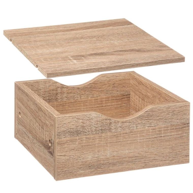 5five Simply Smart, szuflada z półką, 31-31-16 cm, dąb sonoma