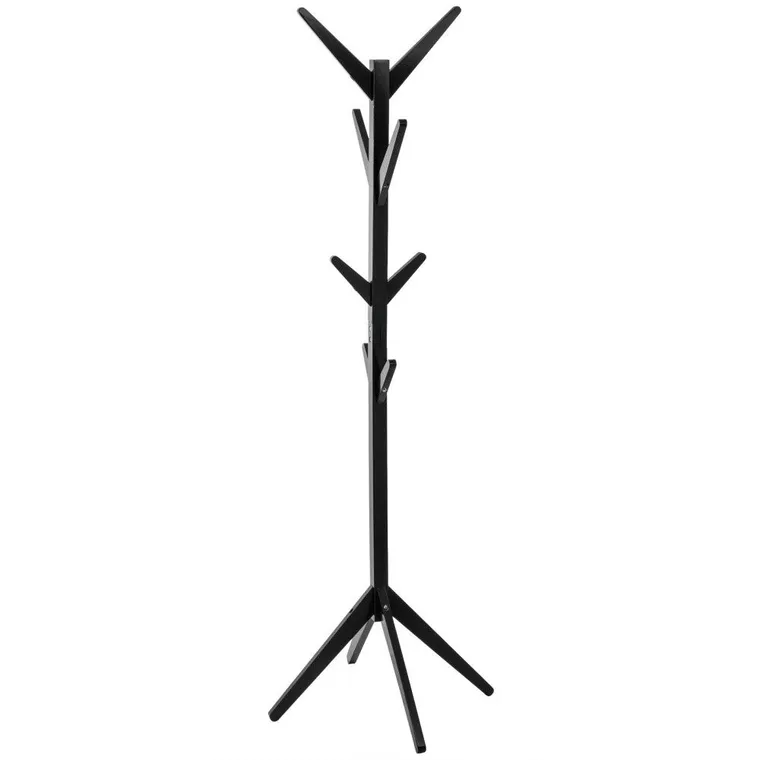 5five Simply Smart, wieszak drewniany na ubrania, 178 cm, czarny