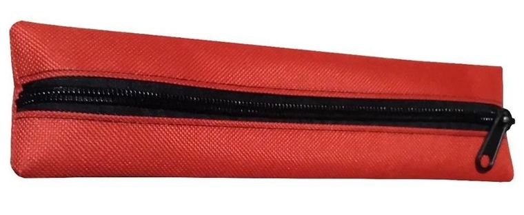 7R, piórnik szkolny, czerwony