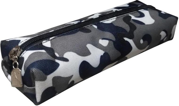 7R, piórnik szkolny, moro białe