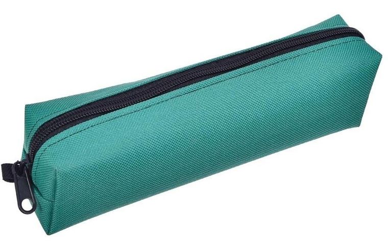 7R, piórnik szkolny, zielony