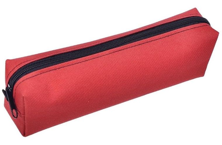 7R, piórnik tuba, czerwony