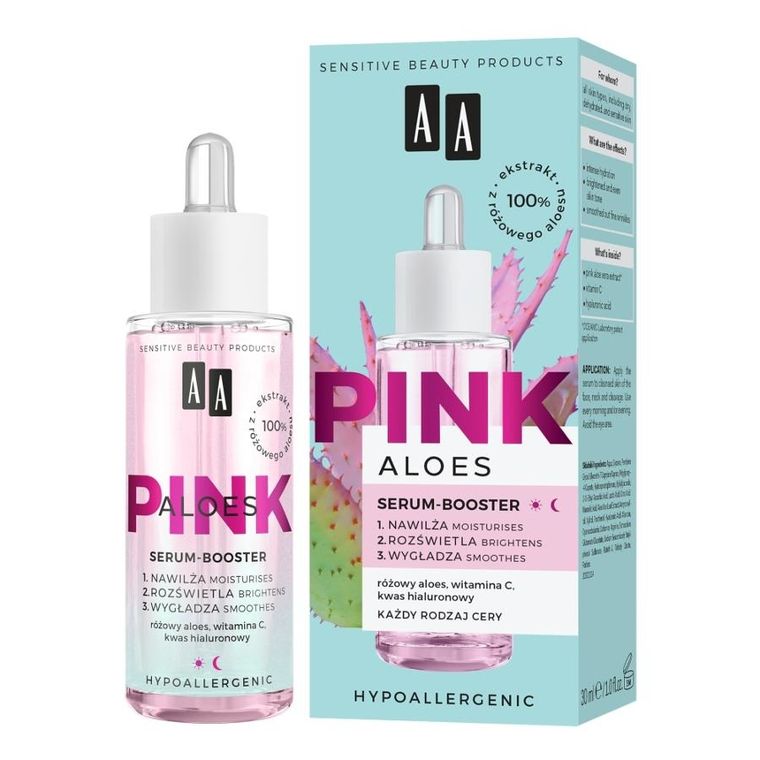 AA, Aloes Pink, serum-booster, 30 ml