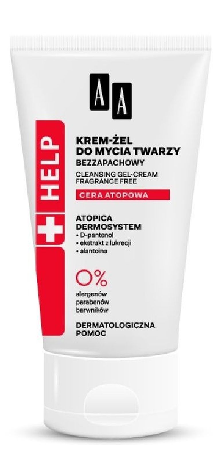 AA, Help, Cera atopowa, krem-żel do mycia twarzy, 125 ml