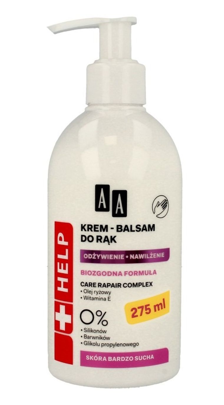 AA, Help, krem-balsam do rąk odżywczo-nawilżający, XXL, 275 ml