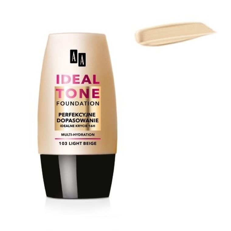AA, Ideal Tone Foundation podkład do twarzy, 103 Light Beige, 30 ml