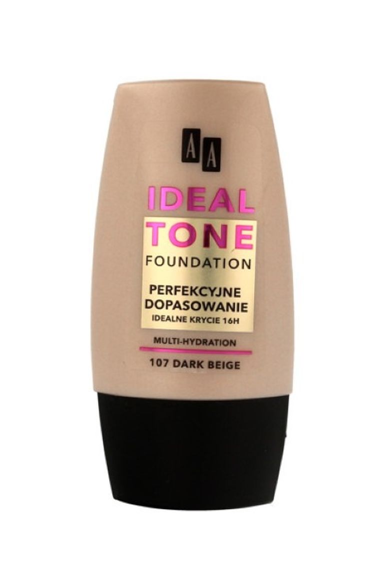 AA, Ideal Tone, podkład do twarzy, 107 Dark Beige, 30 ml
