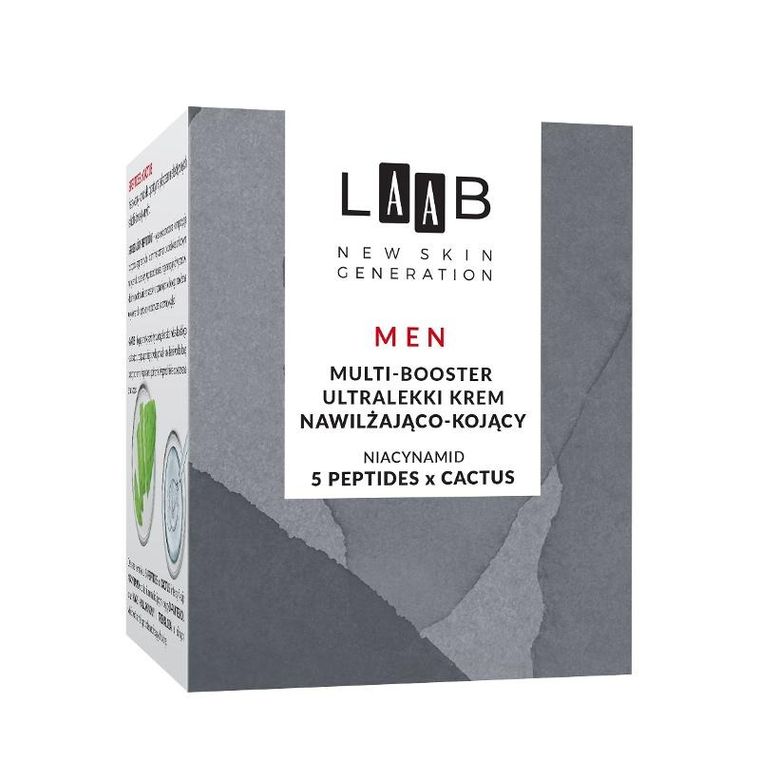 AA, LAAB, men multi - booster, ultralekki krem nawilżająco - kojący, 50 ml