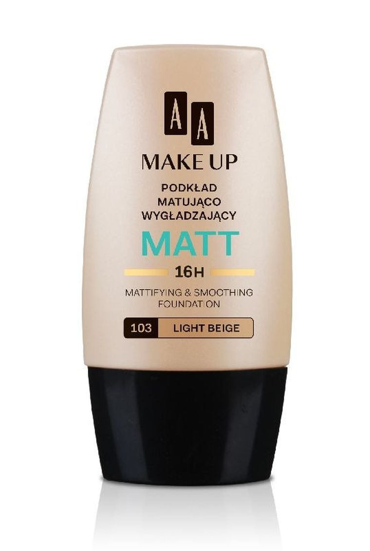 AA, Make Up, Matt, podkład matująco-wygładzający 103 Light Beige, 30 ml