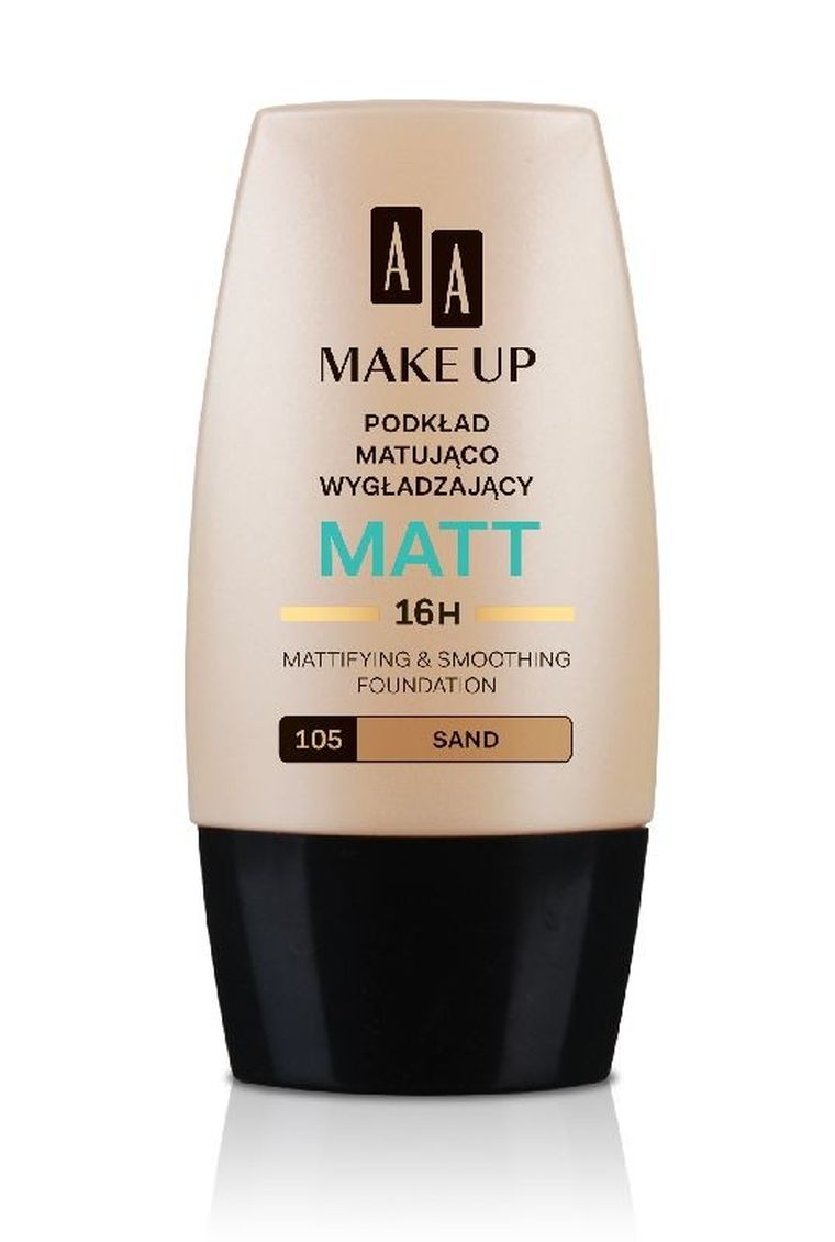 AA, Make Up, Matt, podkład matująco-wygładzający 105 Sand, 30 ml