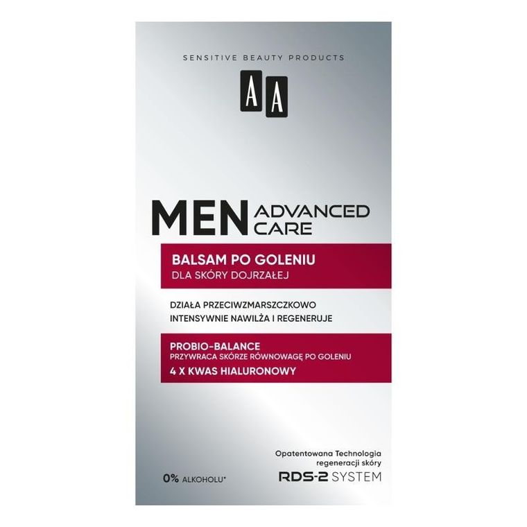 AA, Men Advanced Care, balsam po goleniu dla skóry dojrzałej, 100 ml