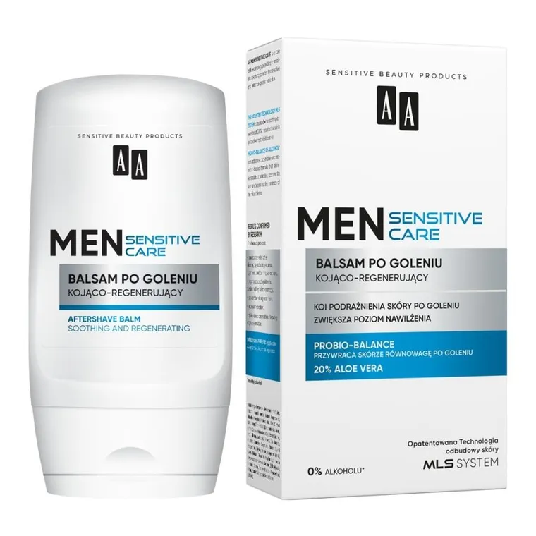 AA, Men Sensitive, balsam po goleniu kojąco-regenerujący, 100 ml