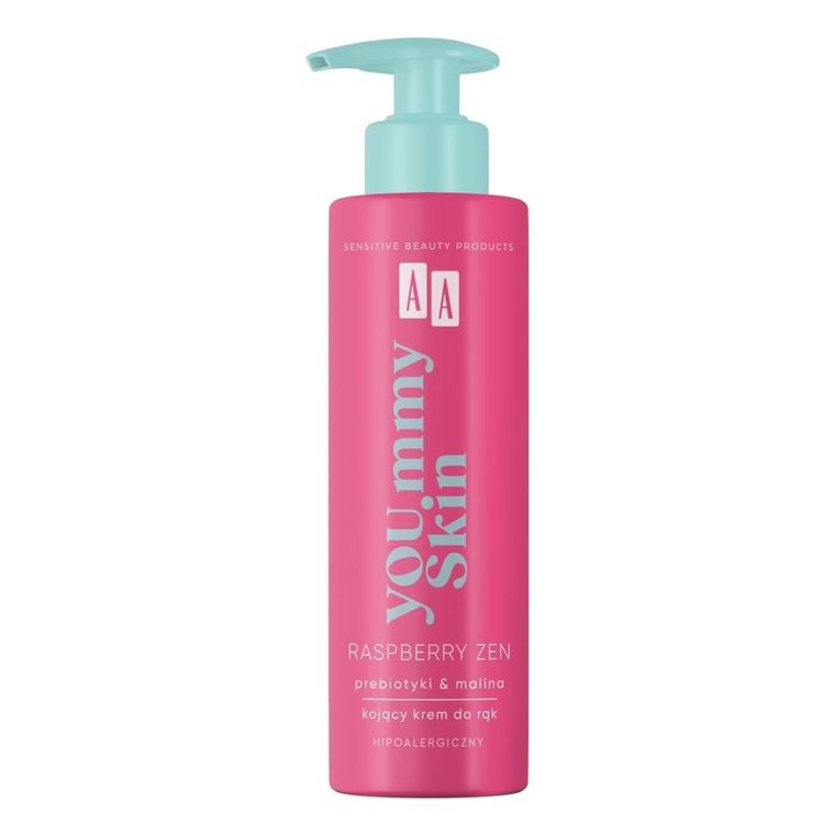 AA, YOU.mmy Skin Raspberry Zen, kojący krem do rąk, 200 ml
