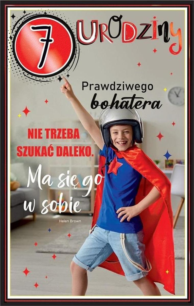 AbCard, kartka okolicznościowa, Urodziny 7, chłopiec
