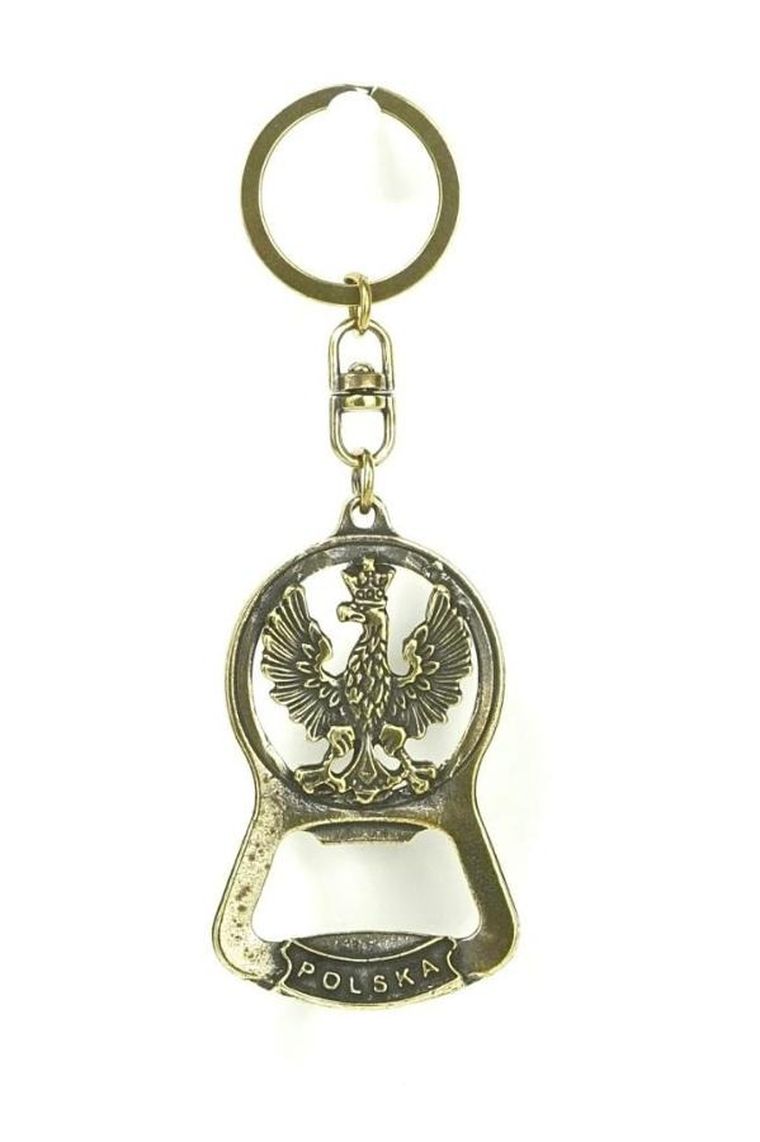 Abino, brelok metalowy, otwieracz z orłem, 6 cm