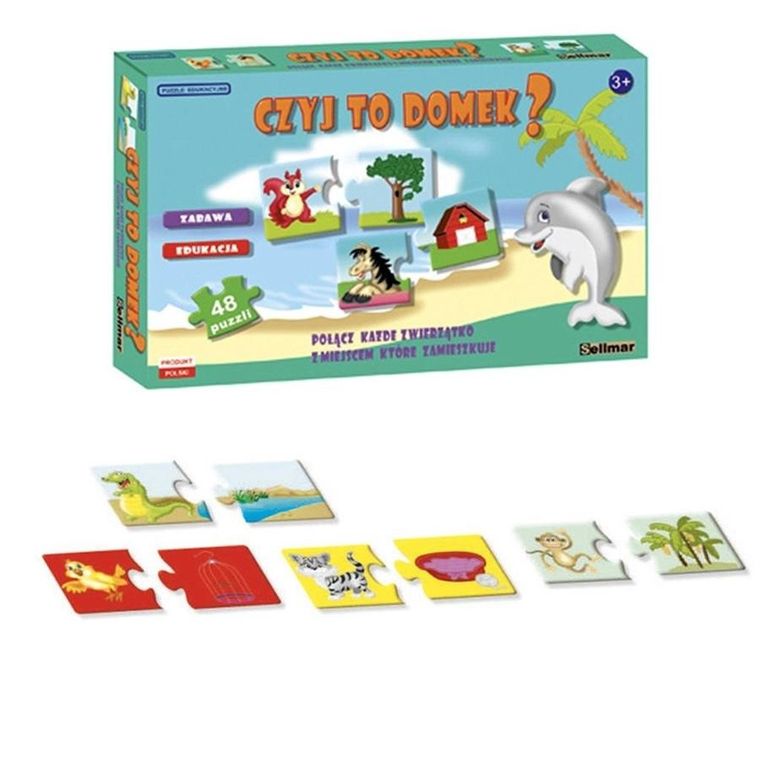 Abino, Czyj to domek? puzzle, 48 elementów