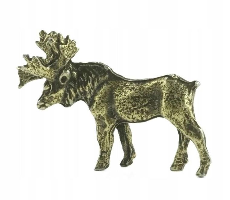 Abino, figurka metalowa, łoś
