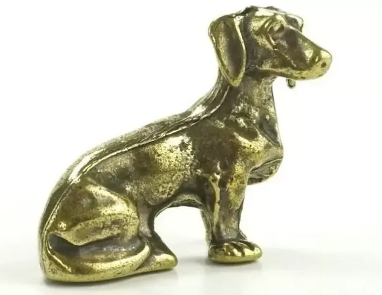 Abino, figurka metalowa, pies