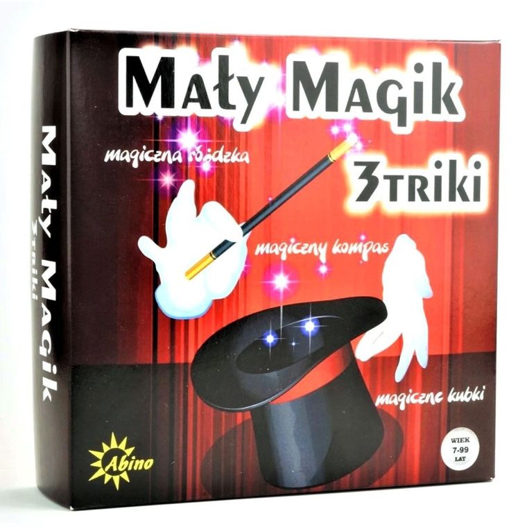 Abino, Mały magik, zestaw do nauki sztuczek, 3 triki