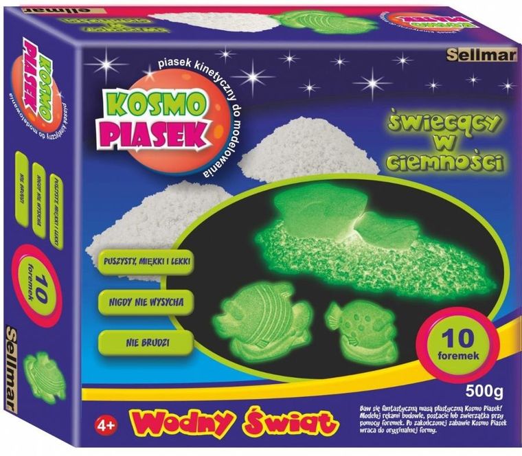 Abino, Sellmar, kosmo piasek świecący w ciemności, 500 g