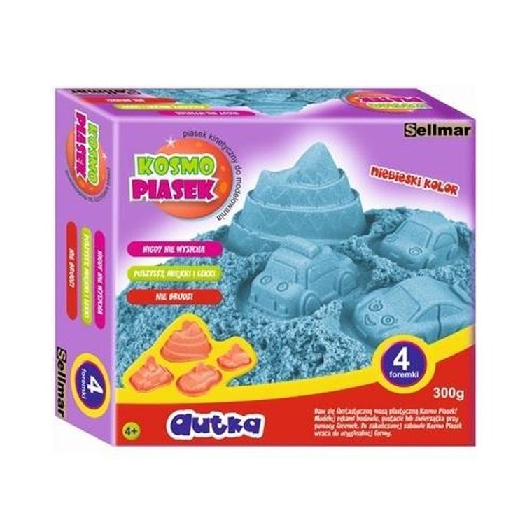 Abino, Sellmar, piasek kinetyczny, kosmo piasek, autka, 300 g