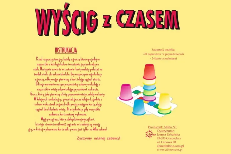 Abino, Wesołe naparstki, gra zręcznościowa