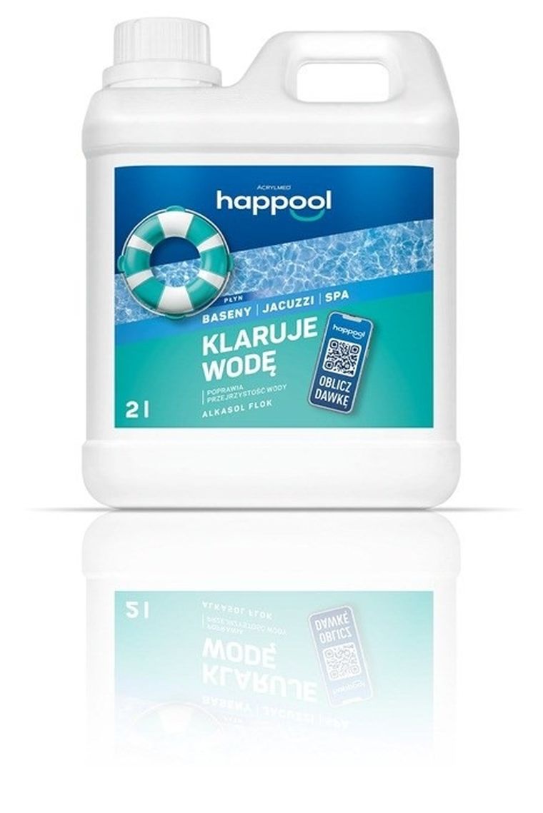 Acrylmed, Alkasol Flok, płyn do klarowania wody i koagulacji zanieczyszczeń w basenie, 2l