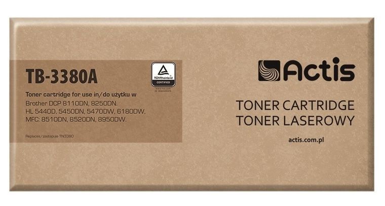 Actis, toner do drukarki, TB-3380A, zamiennik Brother TN-3380, Supreme, 8000 stron, czarny