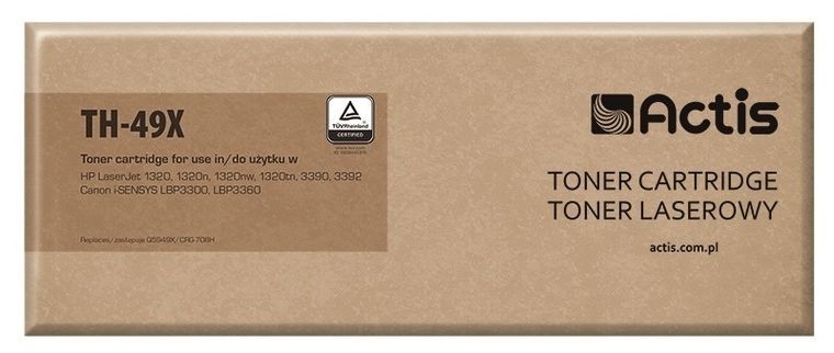 Actis, toner do drukarki, TH-49X, zamiennik HP 49X Q5949X, Canon CRG-708H, Standard, 6000 stron, czarny